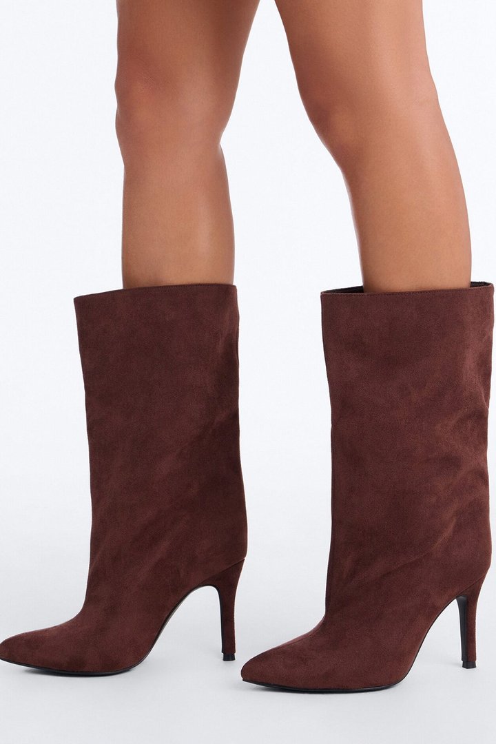 Solo Stiletto Booties - Brown