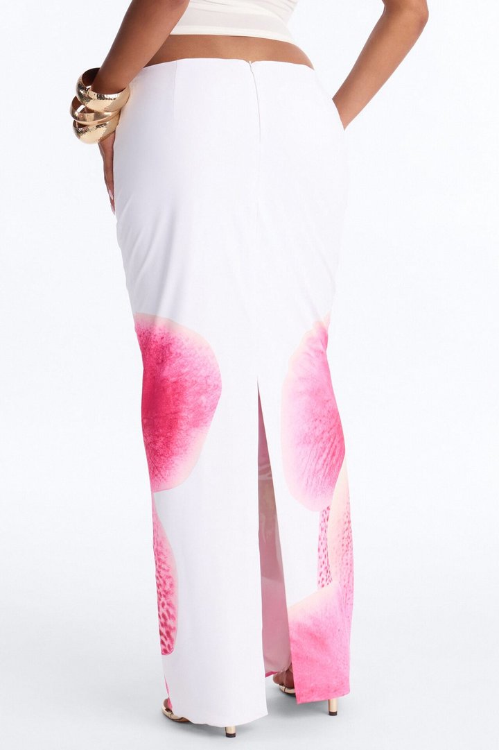 Aurielle Floral Slit Maxi Skirt - Pink/combo
