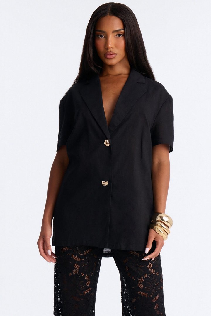 Understated Chic Laced Pant Set - Black