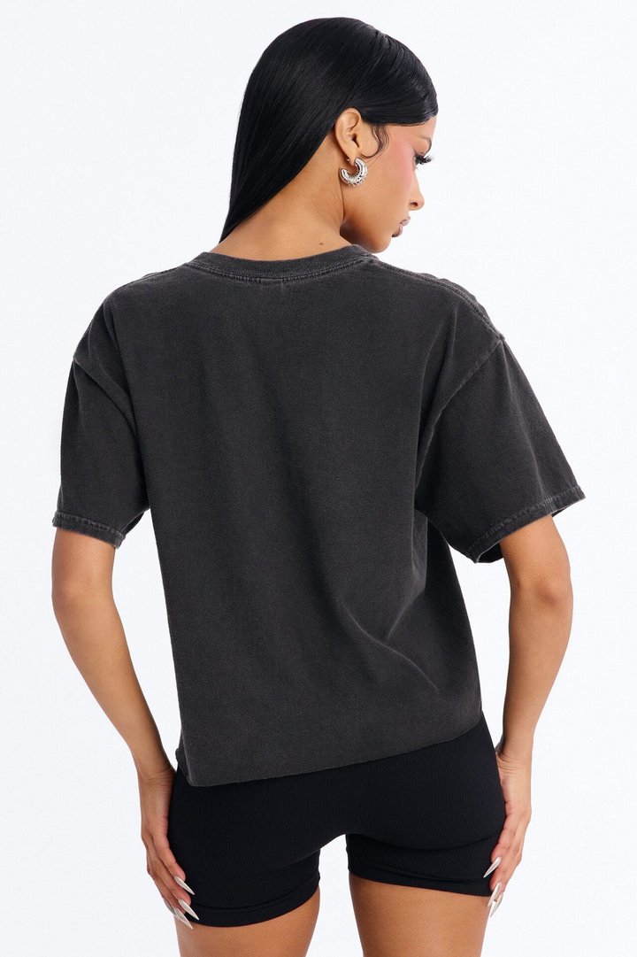 Rebirth Butterfly Cropped Tee - Black