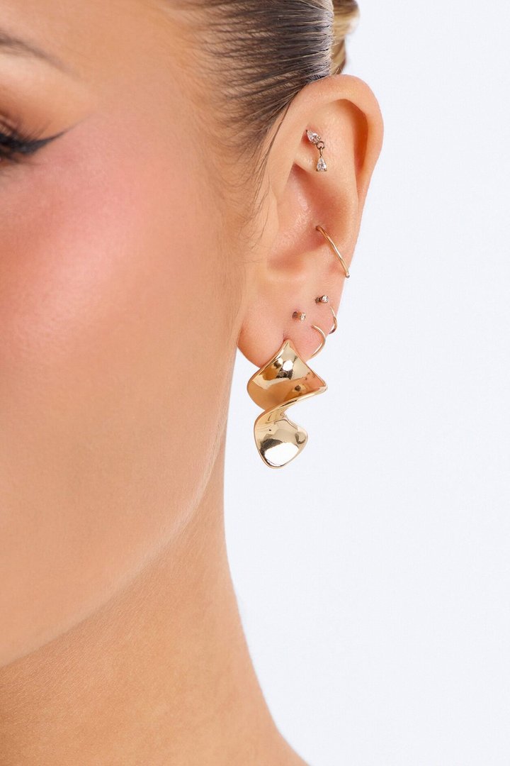Get With It Stud Earrings - Gold
