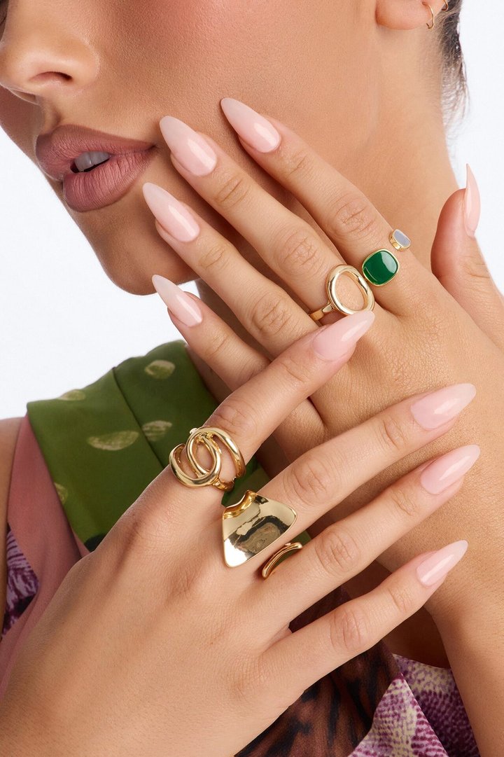 This Or That 4 Piece Ring Set - Gold/combo