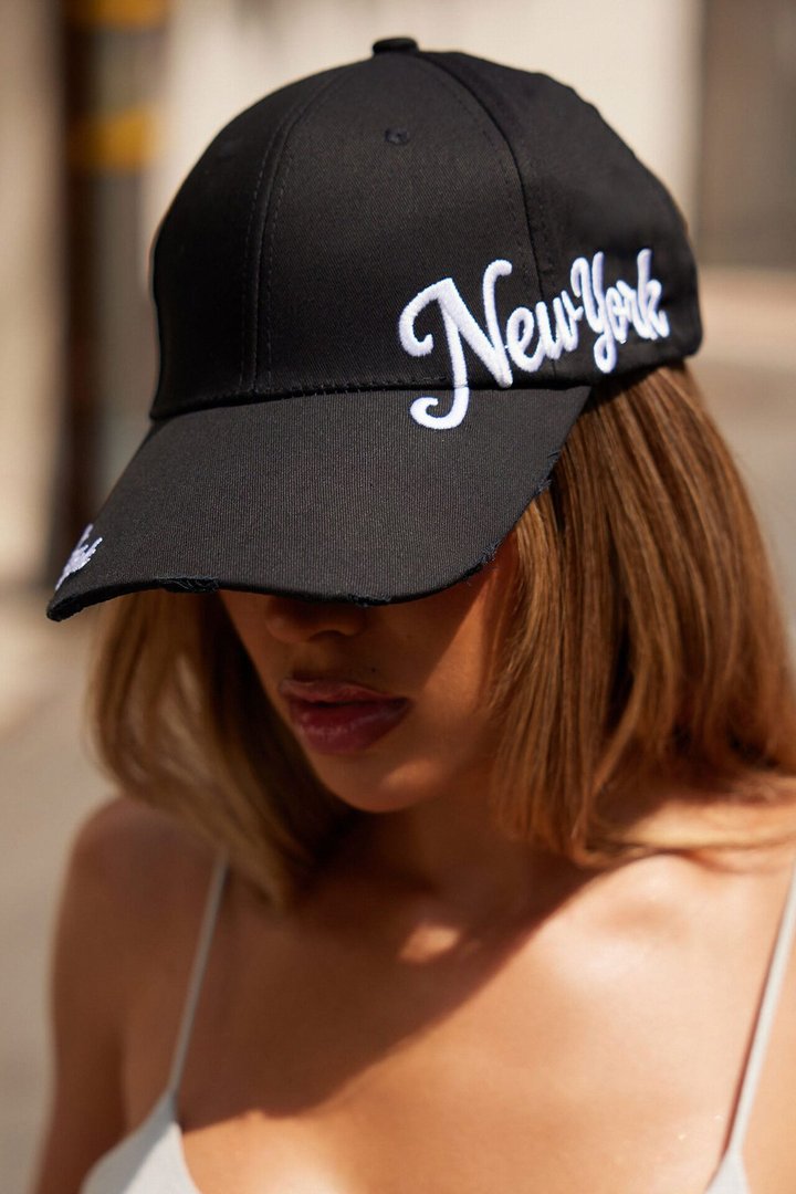 On The East Side Baseball Hat - Black/White