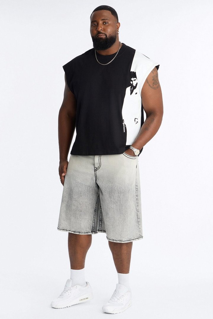 Heavy Weight Scarface Icon Muscle Tee - Black