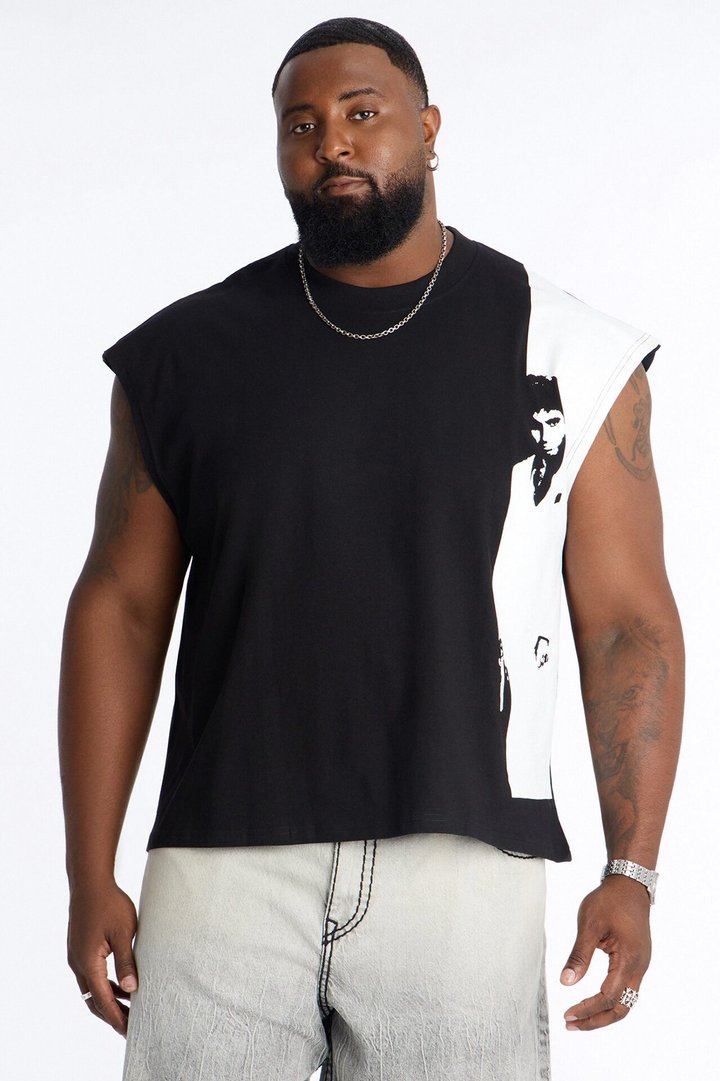 Heavy Weight Scarface Icon Muscle Tee - Black