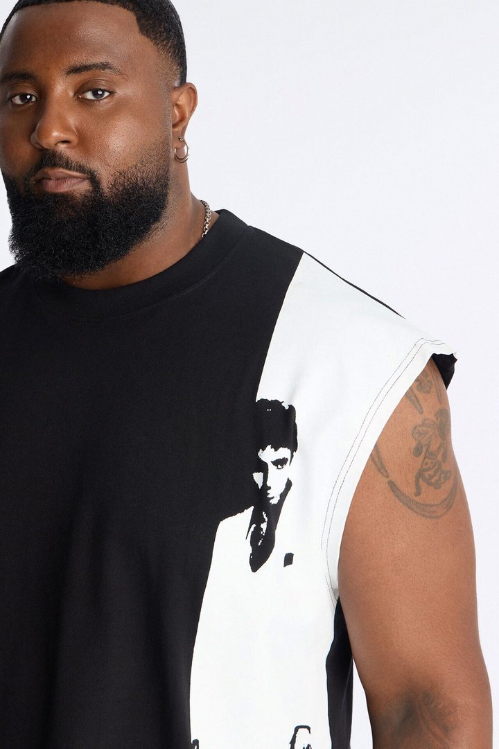 Heavy Weight Scarface Icon Muscle Tee - Black
