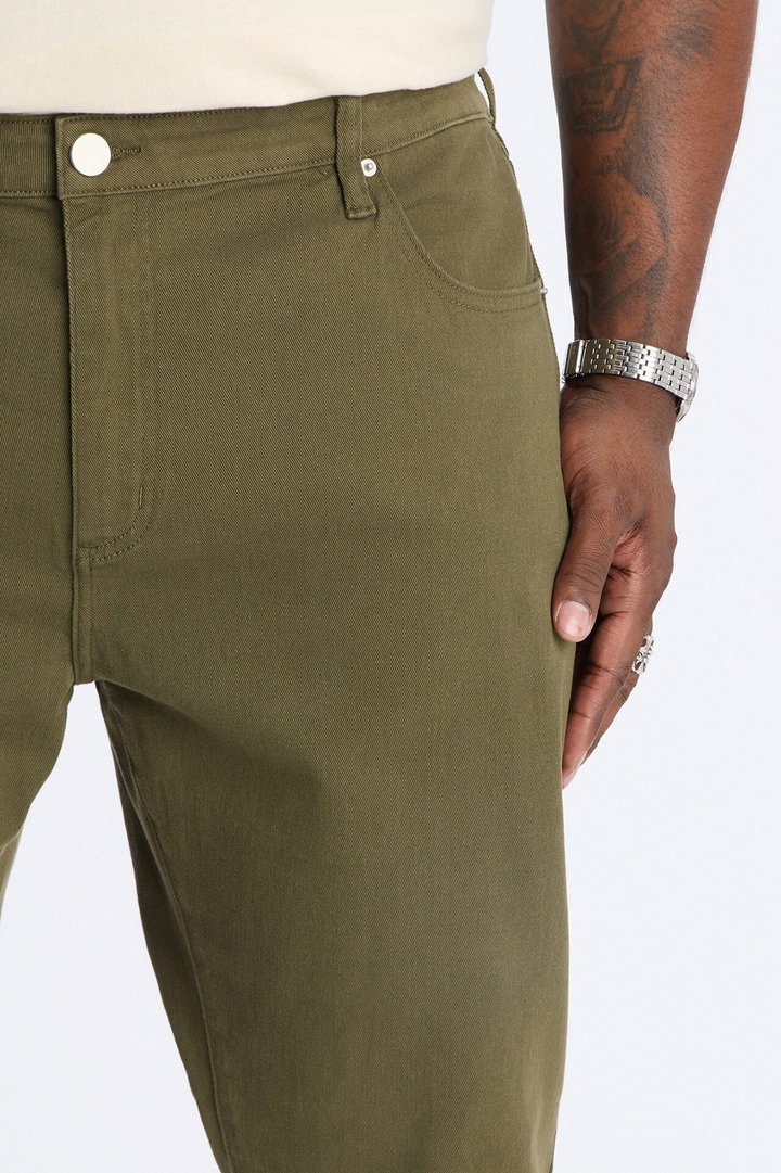 Mike Straight Taper Jeans - Olive