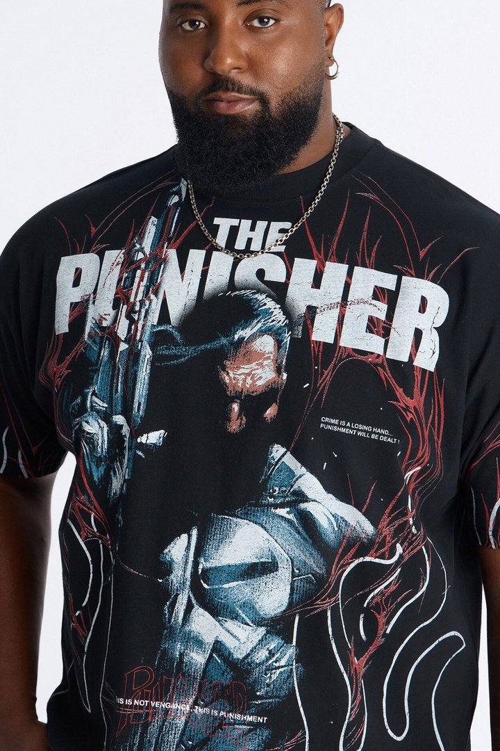 The Punisher Heavy Weight Boxy Short Sleeve Tee - Black