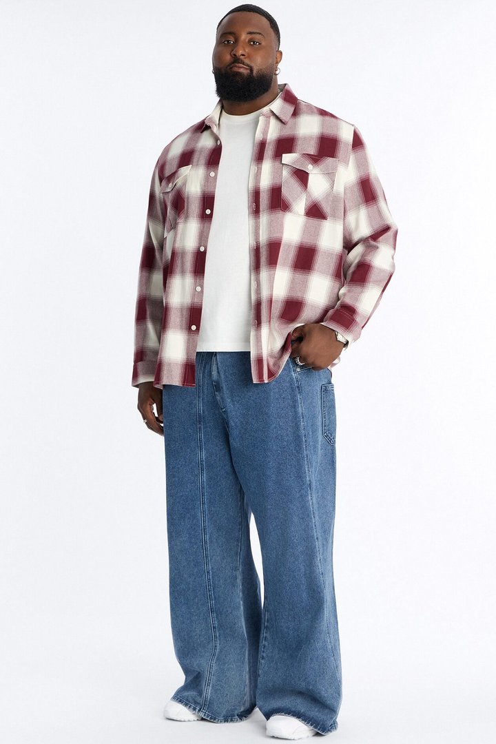 Baggy Crossover Come Again Jean - Medium Wash