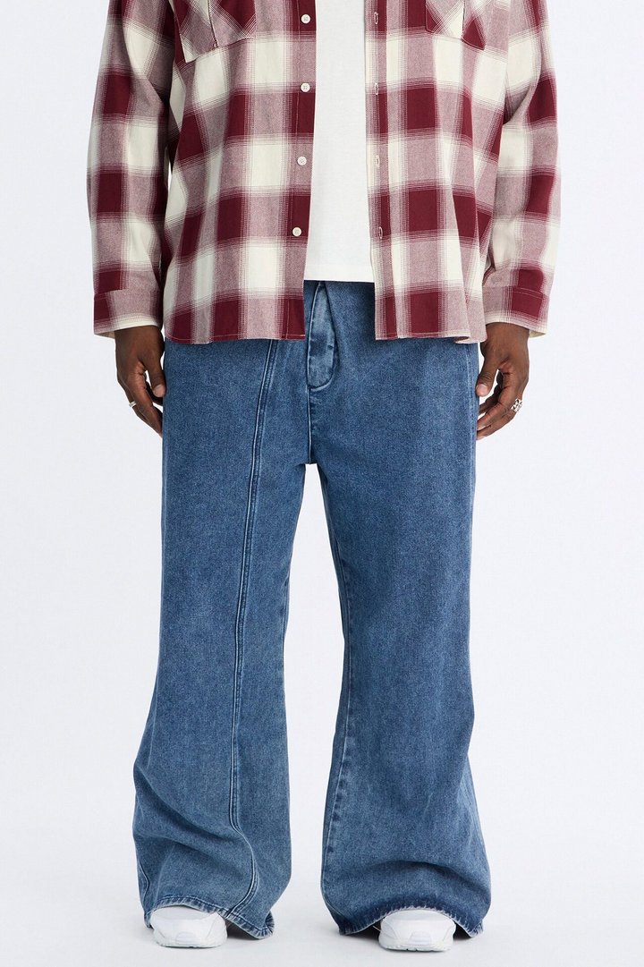 Baggy Crossover Come Again Jean - Medium Wash