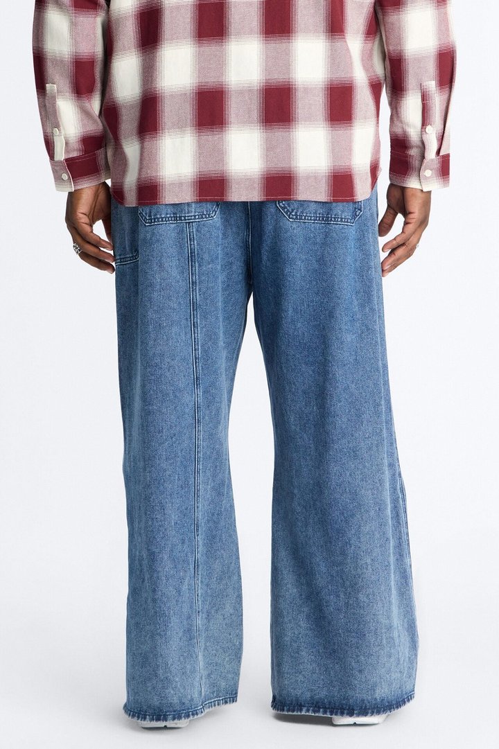 Baggy Crossover Come Again Jean - Medium Wash