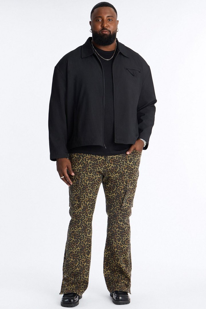 Stacked Slim Flare Wildin Out Snap Slit Jean - Brown
