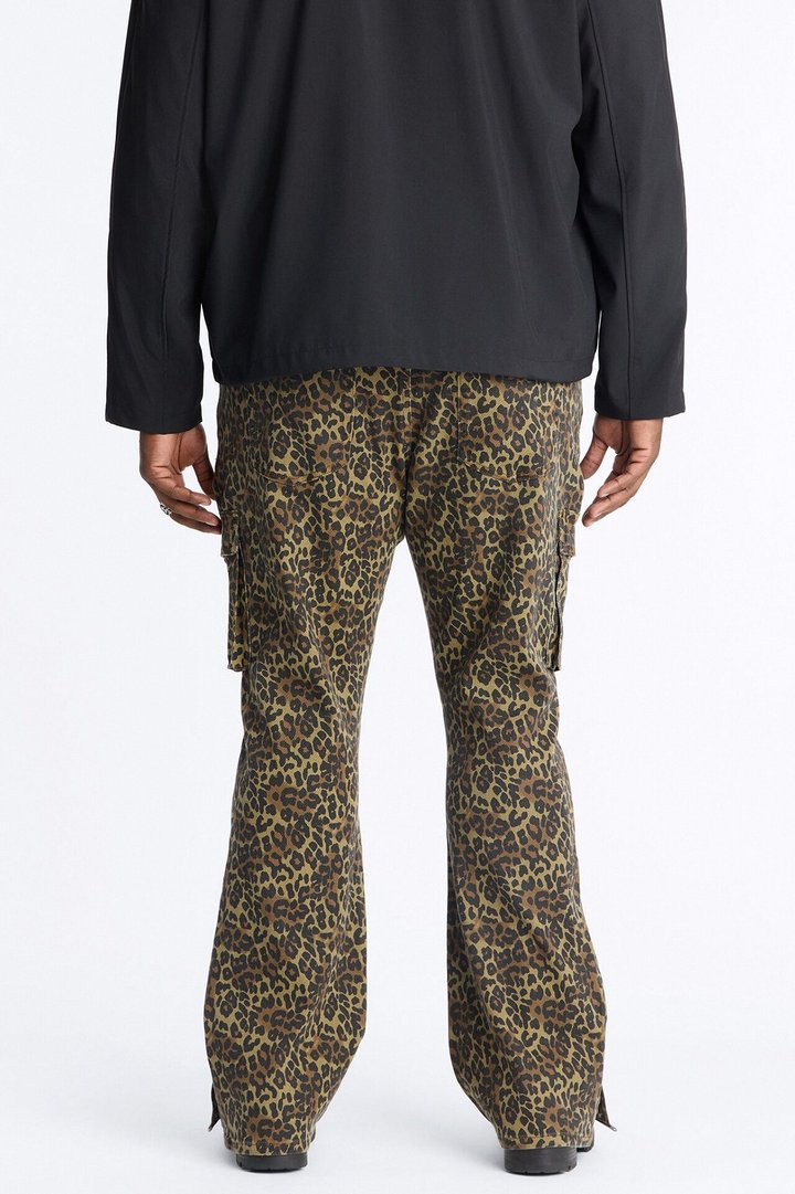 Stacked Slim Flare Wildin Out Snap Slit Jean - Brown