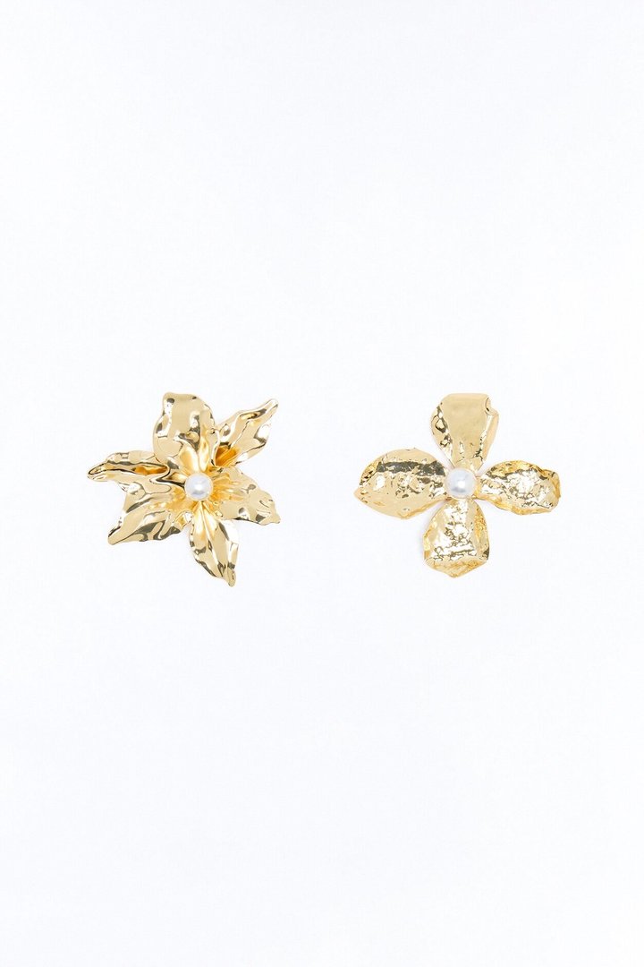 Flowers Of The Hot Desert 2 Piece Hair Clip Set - Gold