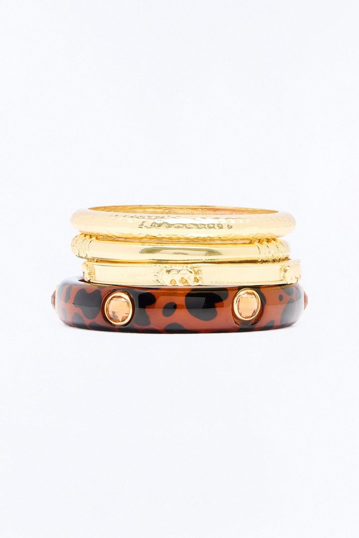Terra Muse 4 Piece Bracelet Set - Gold/Brown