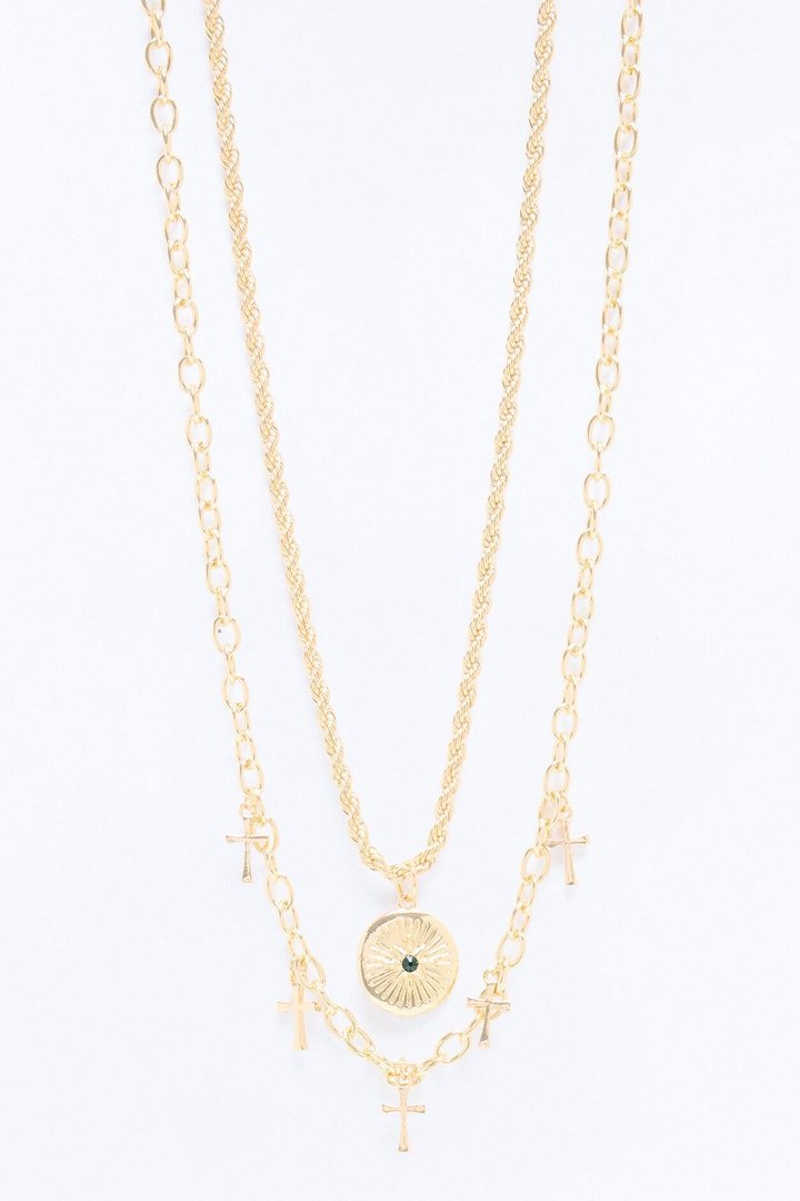 Radiant Faith Necklace Set - Gold
