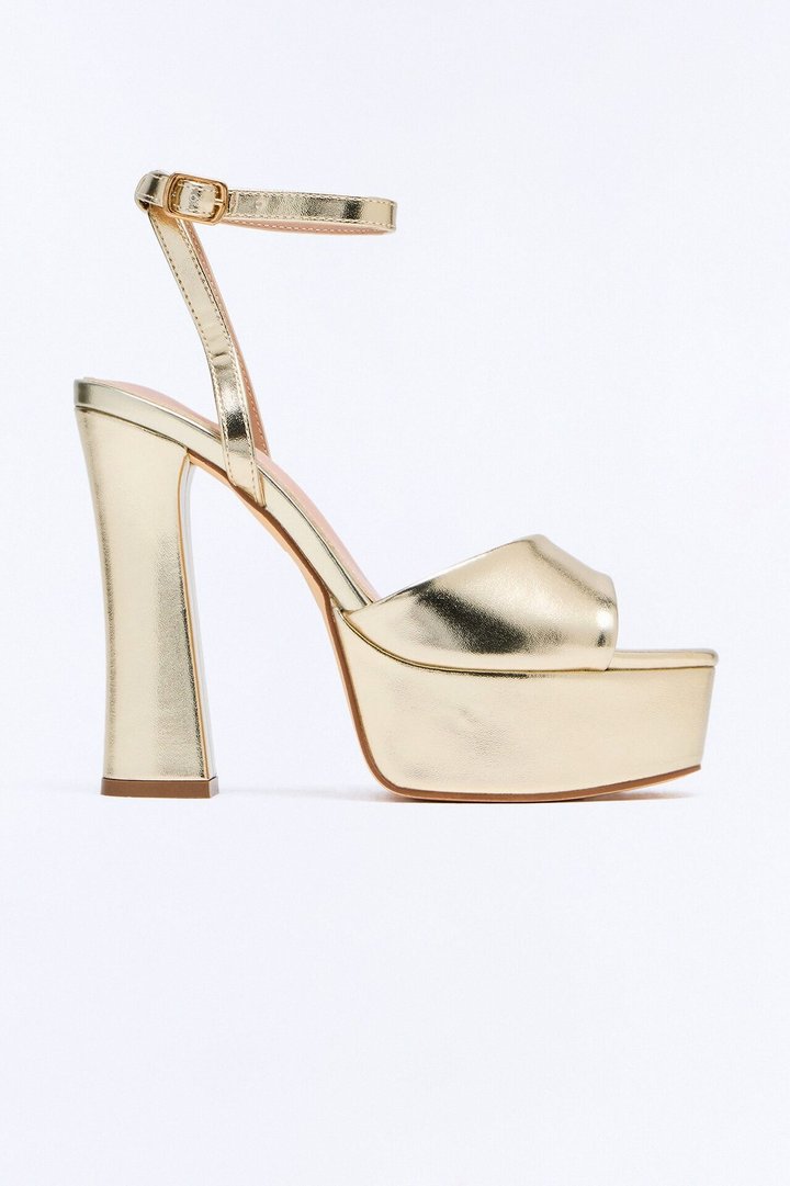 Eliza Platform Heels - Gold