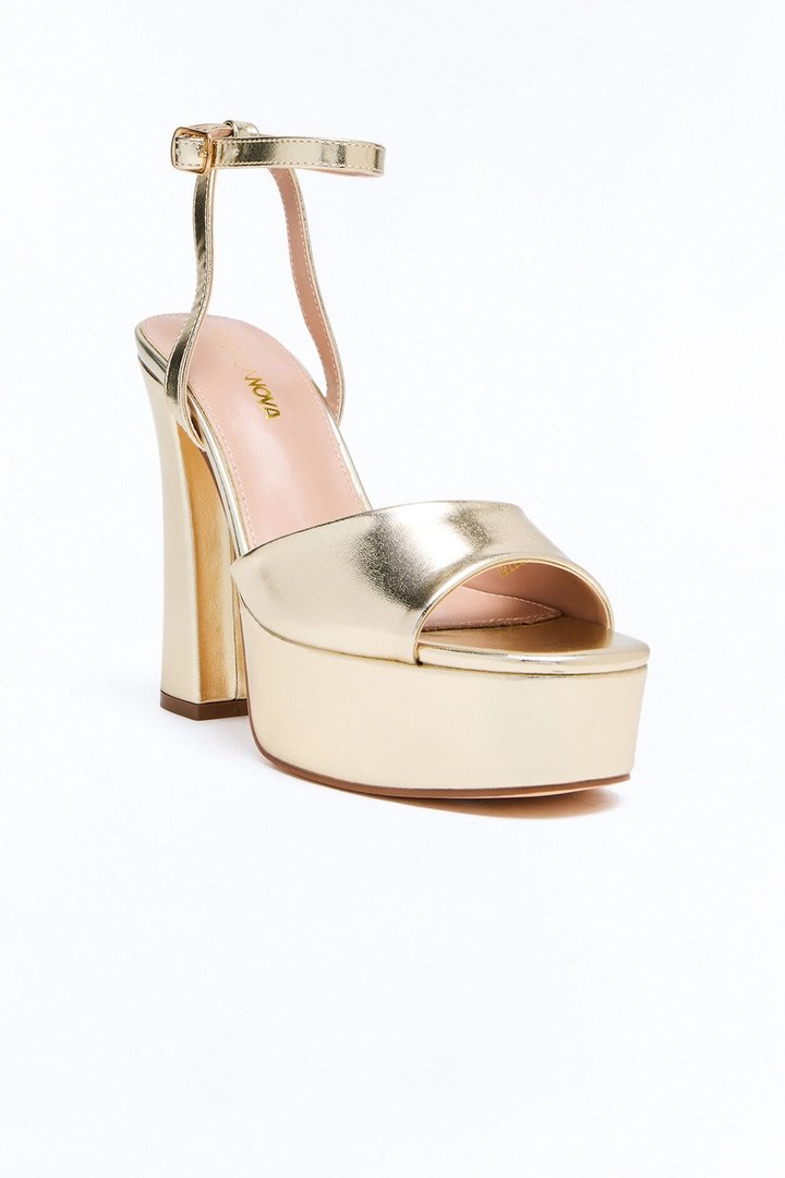 Eliza Platform Heels - Gold