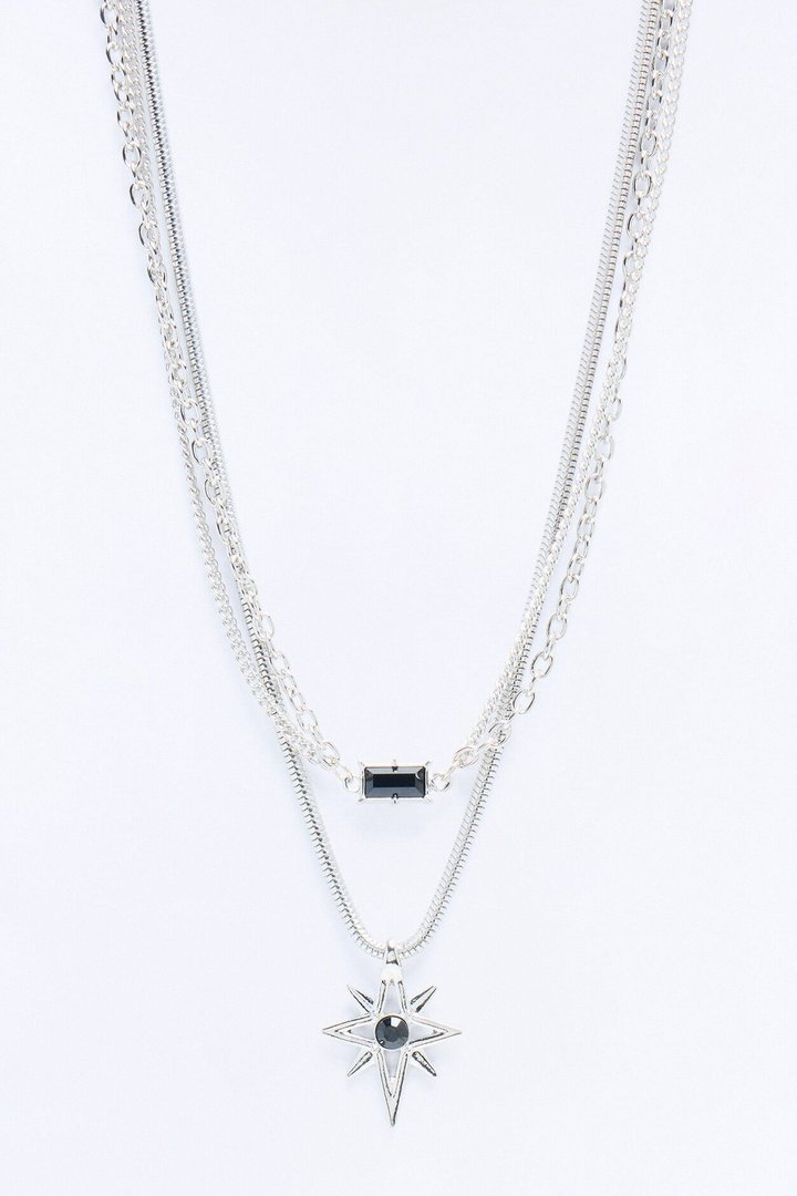Sirius Star Necklace Set - Silver
