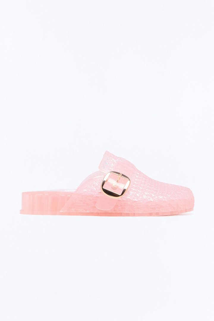 Genasa Buckle Jelly Slides - Pink