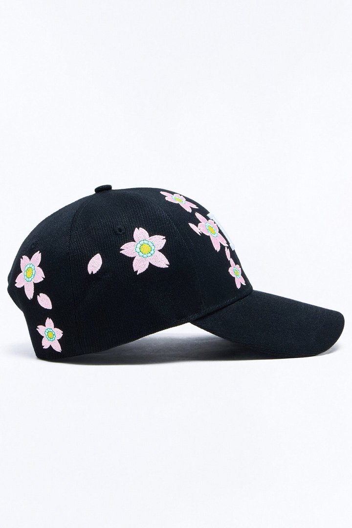 LA Flower Baseball Hat - Black/combo