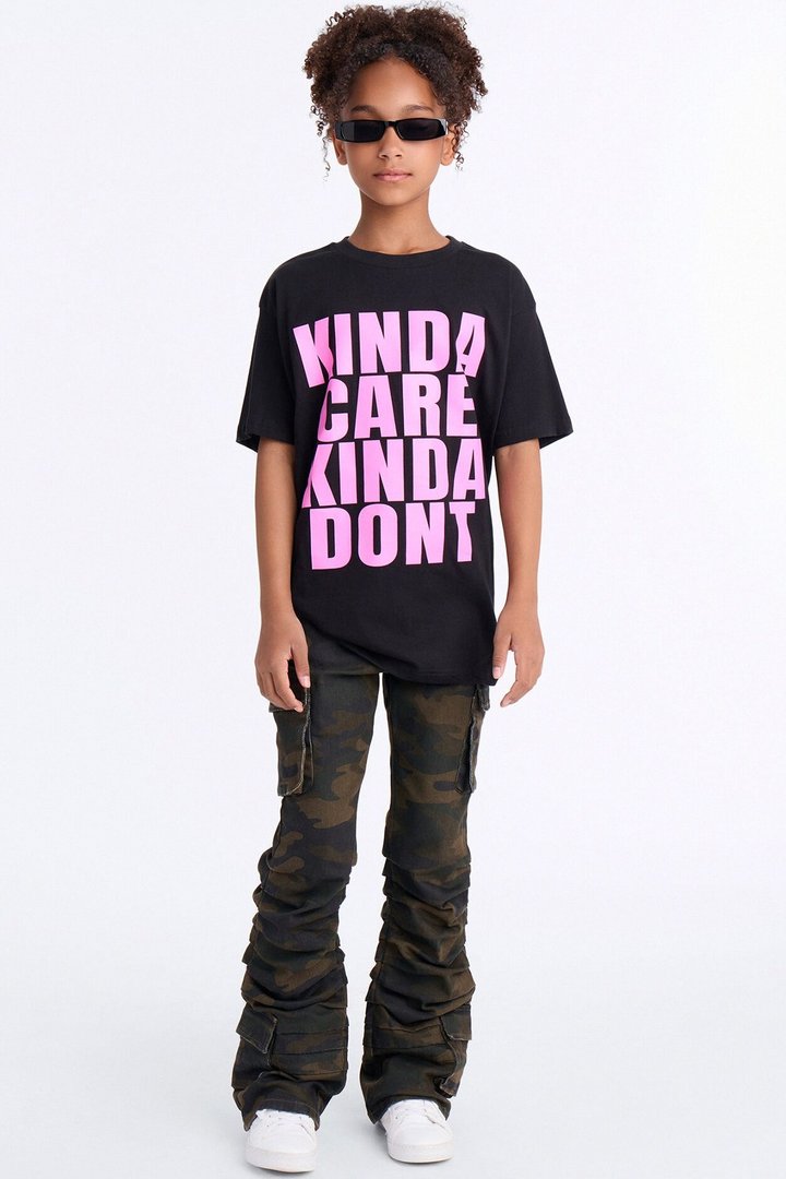 Mini Eliza Camo Flare Cargo Pant - Camouflage