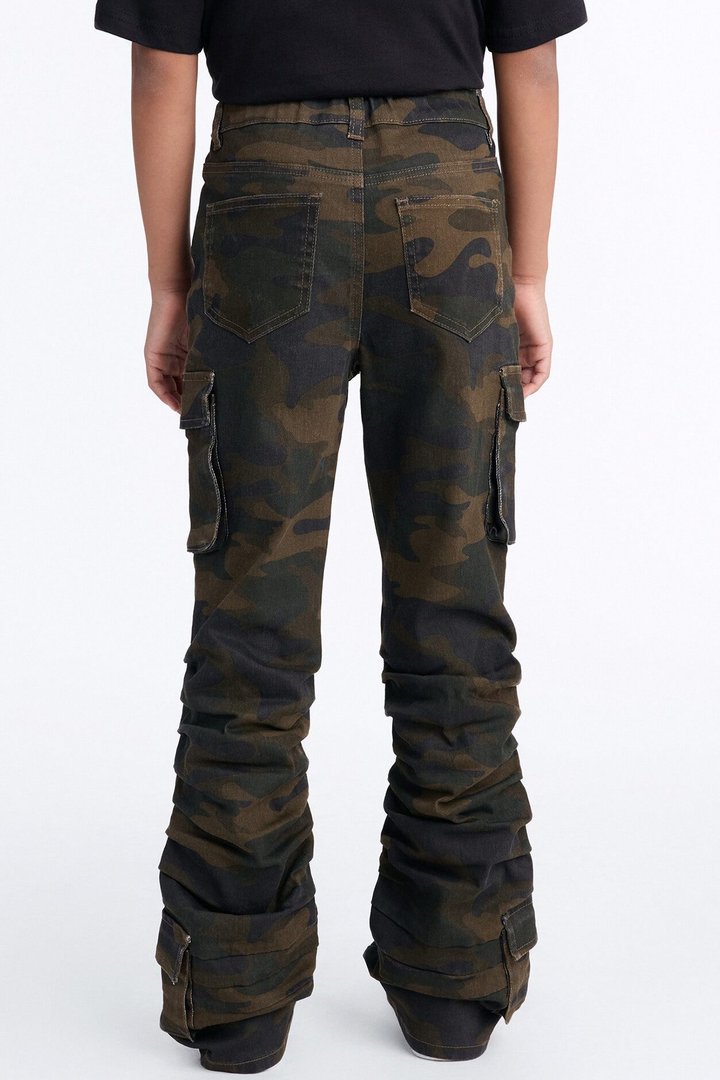 Mini Eliza Camo Flare Cargo Pant - Camouflage