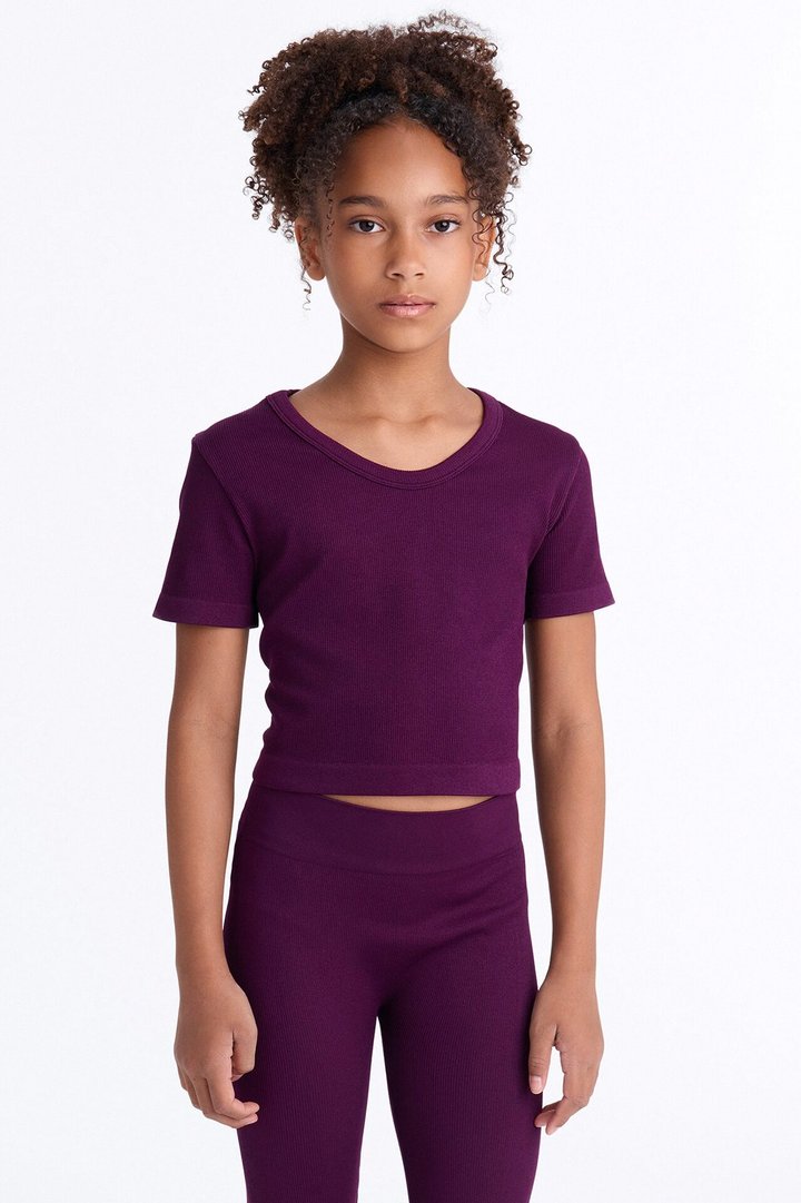 Mini Alisa Seamless Legging Set - Eggplant