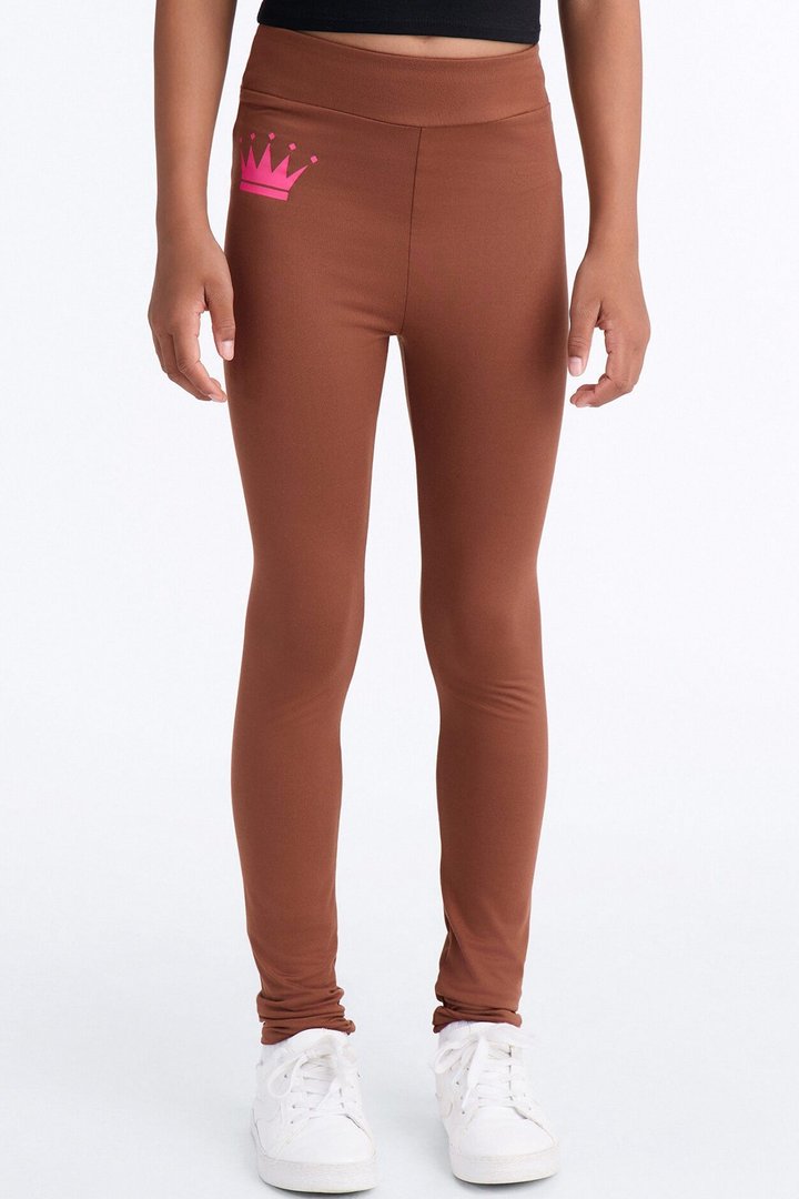 Mini Family Goals Crown Legging - Brown