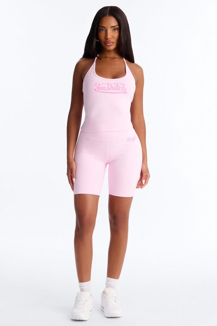 Von Dutch Sporty Halter Tank - Pink