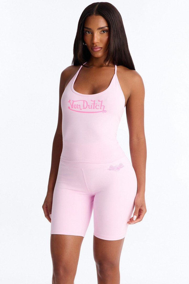 Von Dutch Sporty Halter Tank - Pink