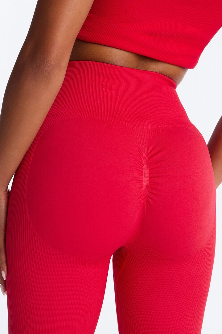 Beach Body Effortless Seamless Active Yoga Pant - Red