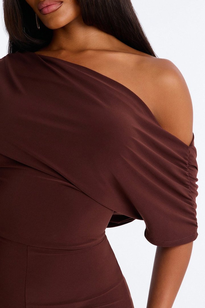 Bare And Bold Micro Short Romper - Chocolate