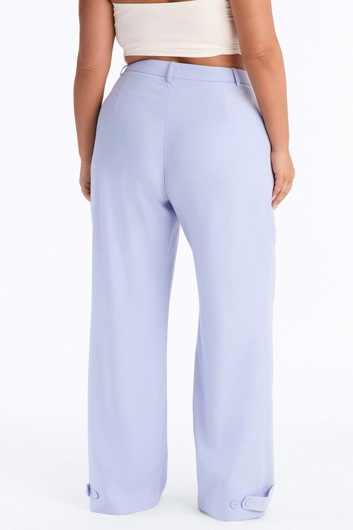 Penelope High Rise Straight Leg Trouser Pant - Light Blue