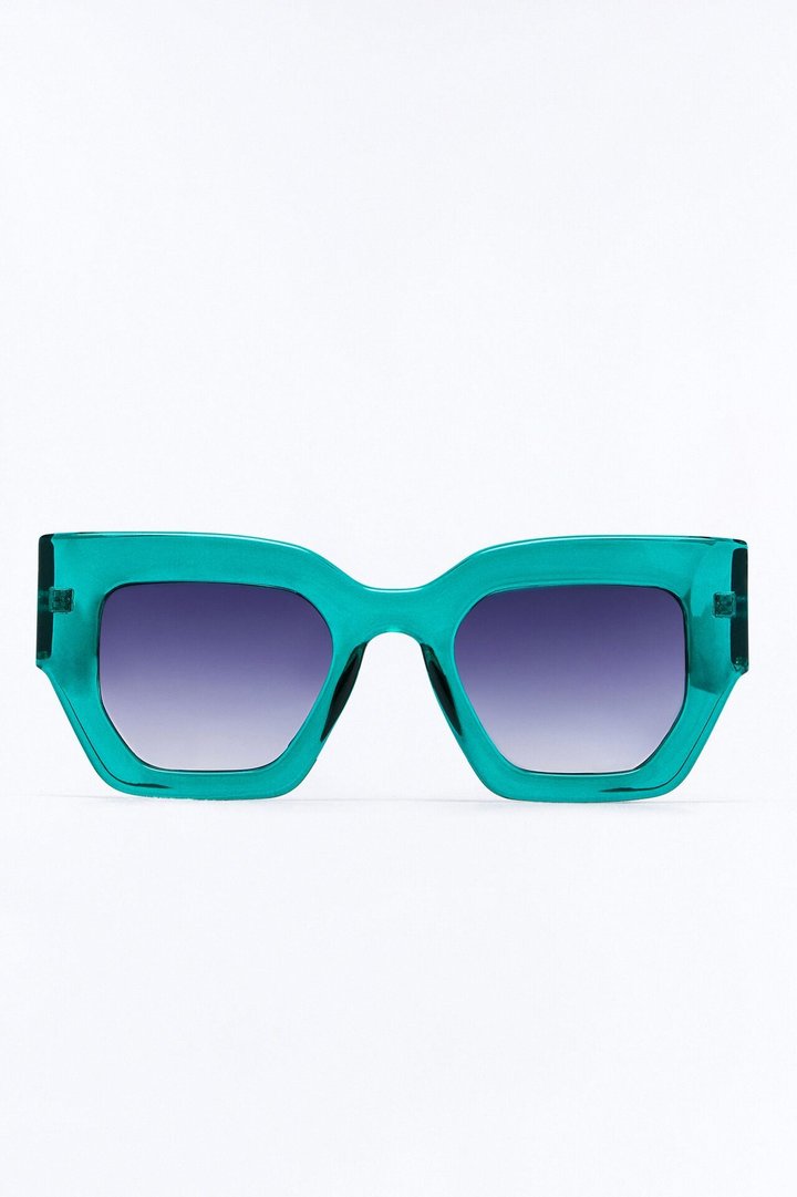 Over It Sunglasses - Teal
