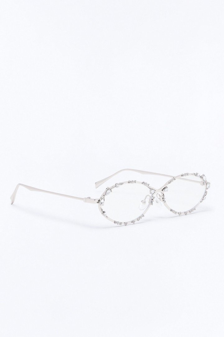 Glassy Gaze Glasses - Clear/Silver