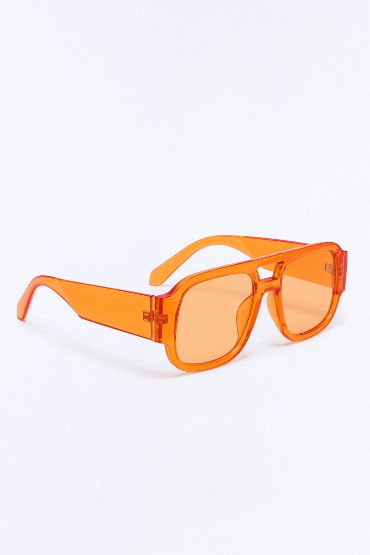 Jet Set Aviator Sunglasses - Orange