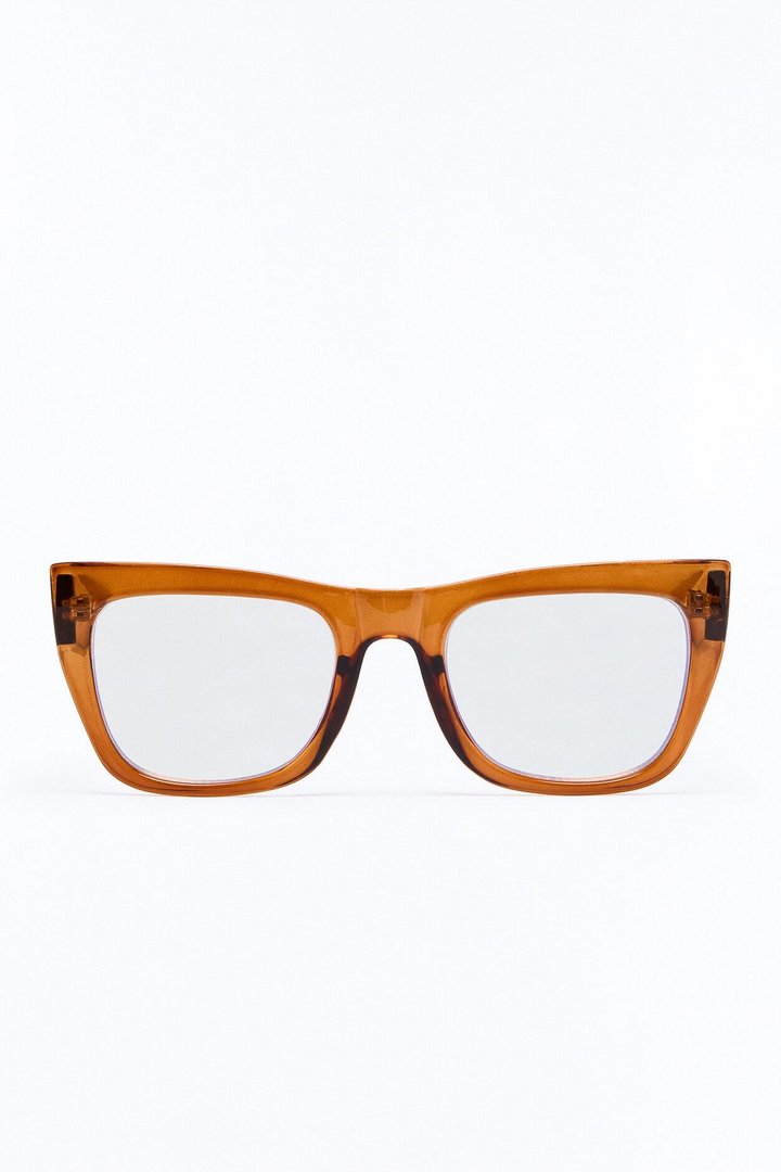 Crystal Clear Persuasion Blue Light Day Glasses - Brown