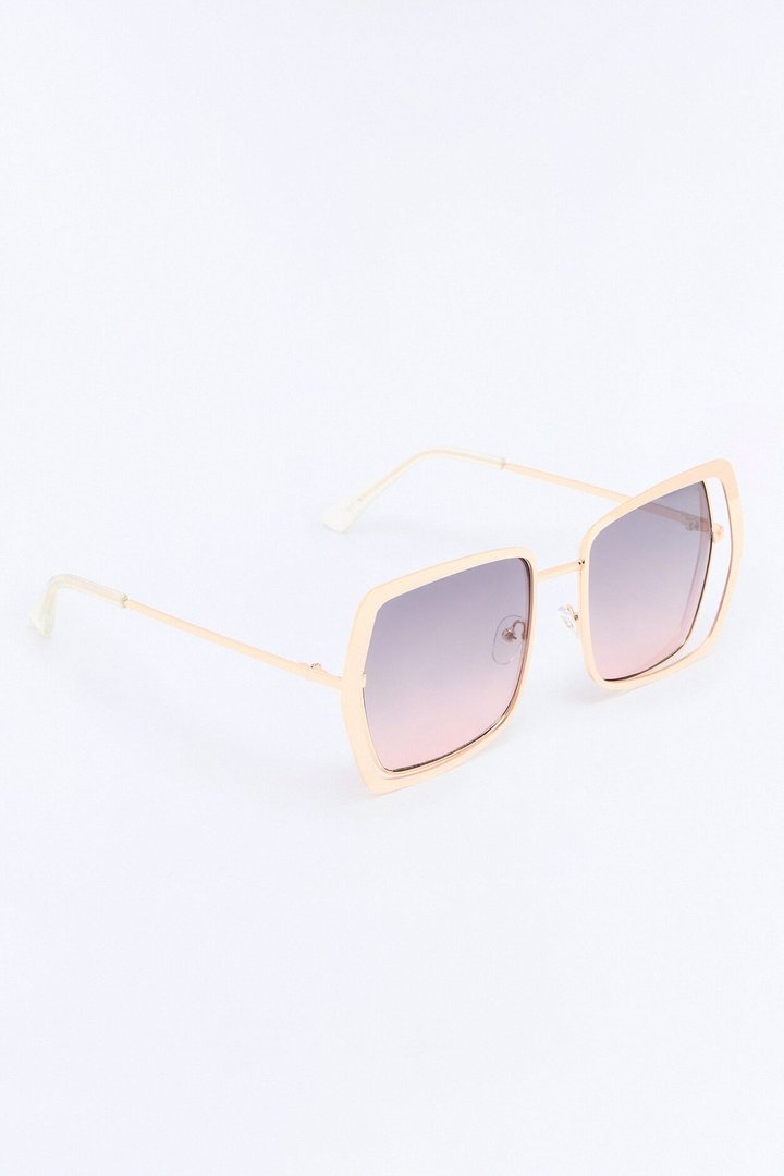 Retro Rebel Sunglasses - Gold/Pink