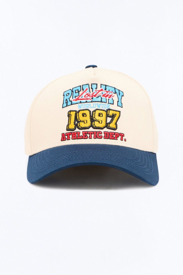 Lost In Reality Retro Colorblock Snapback Hat - Stone/Combo