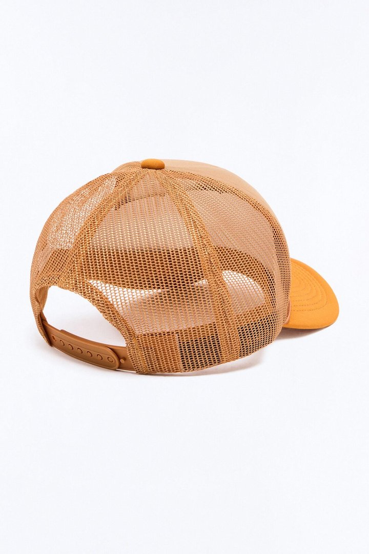 Sacred Energy Embroidered Mesh Snapback Hat - Khaki
