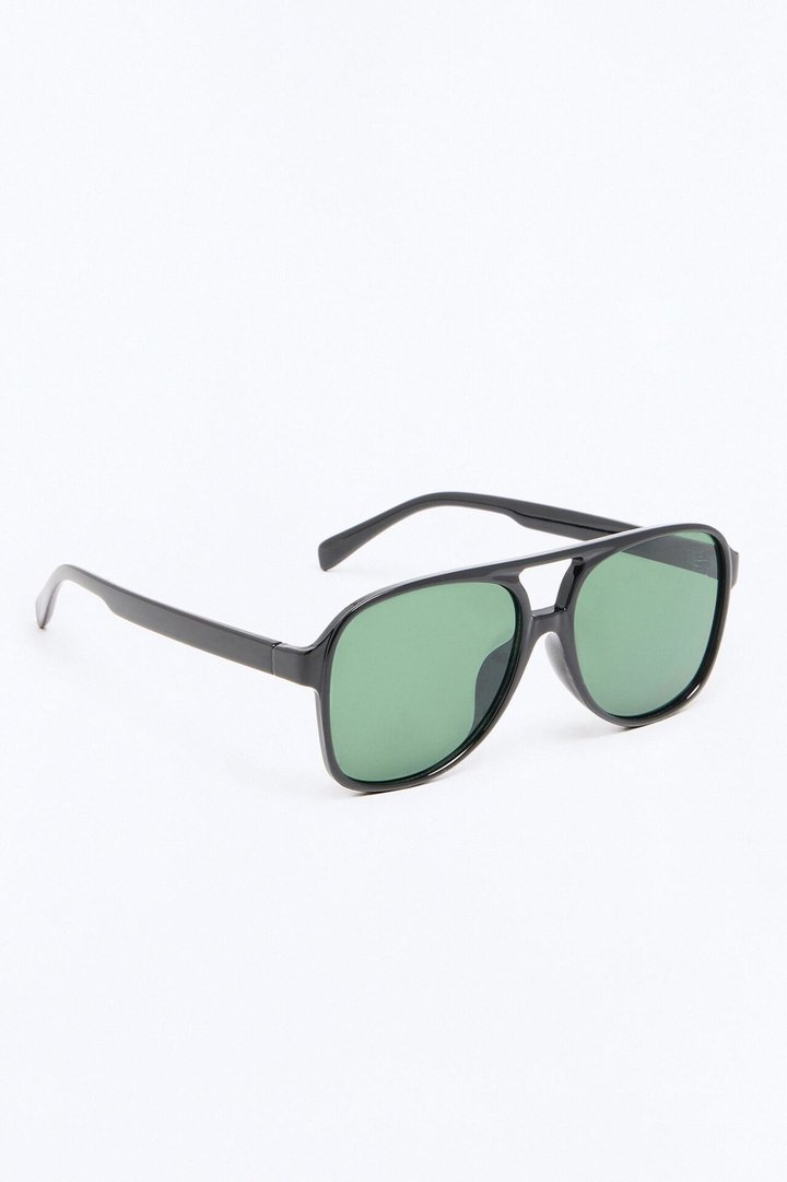 The Protagonist Aviator Sunglasses - Black/Green