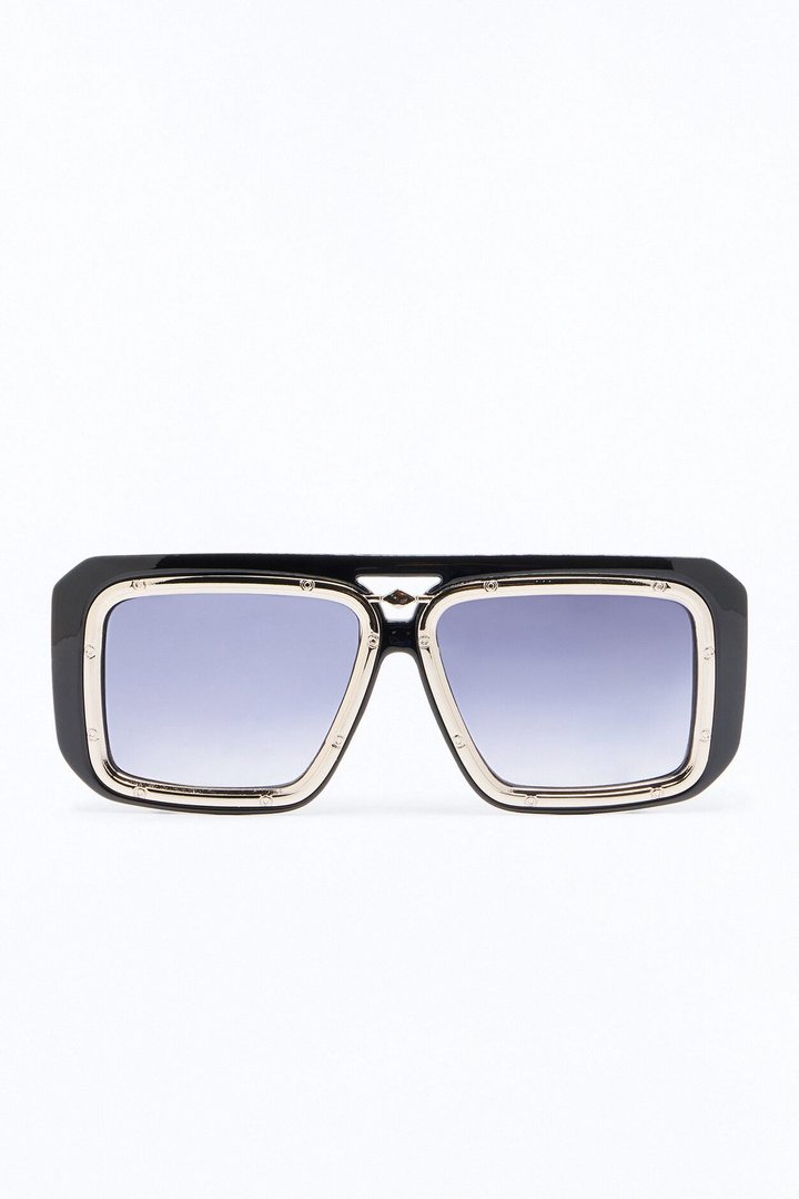 Architect Dual Stacked Square Sunglasses - Black