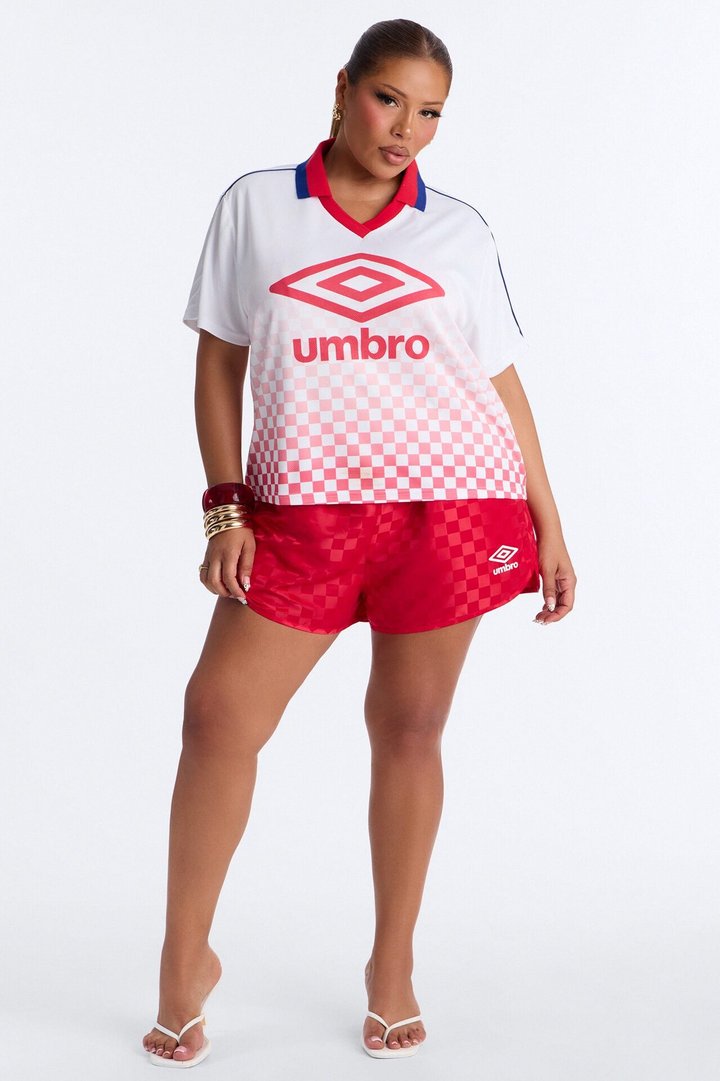 Umbro Checkered Soccer Jersey - White