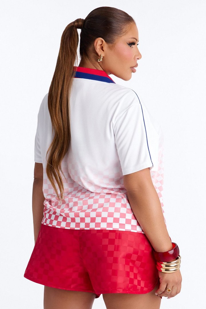 Umbro Checkered Soccer Jersey - White