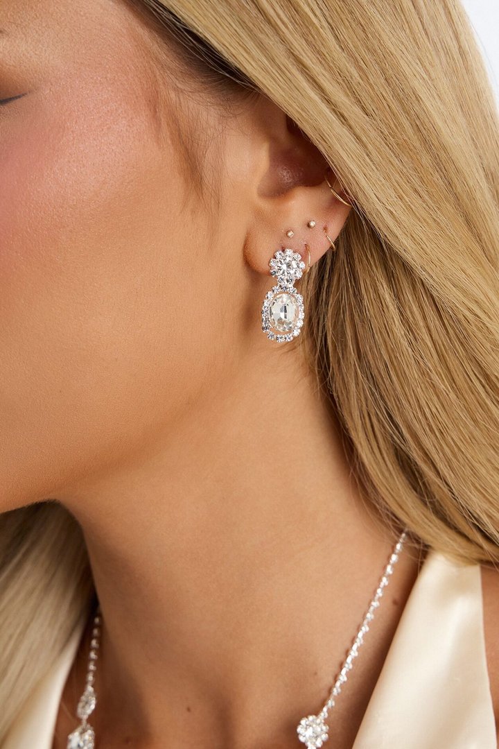 At The Gala Necklace And Earring Set - Silver