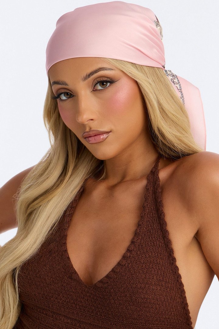 Hairs A Mess Head Scarf - Pink/combo