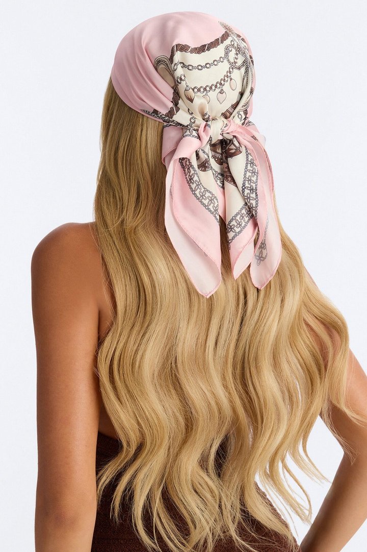 Hairs A Mess Head Scarf - Pink/combo