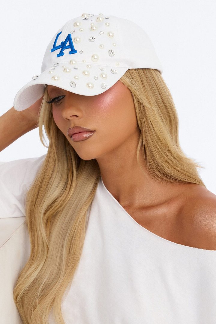 Shining In LA Baseball Hat - White/Blue