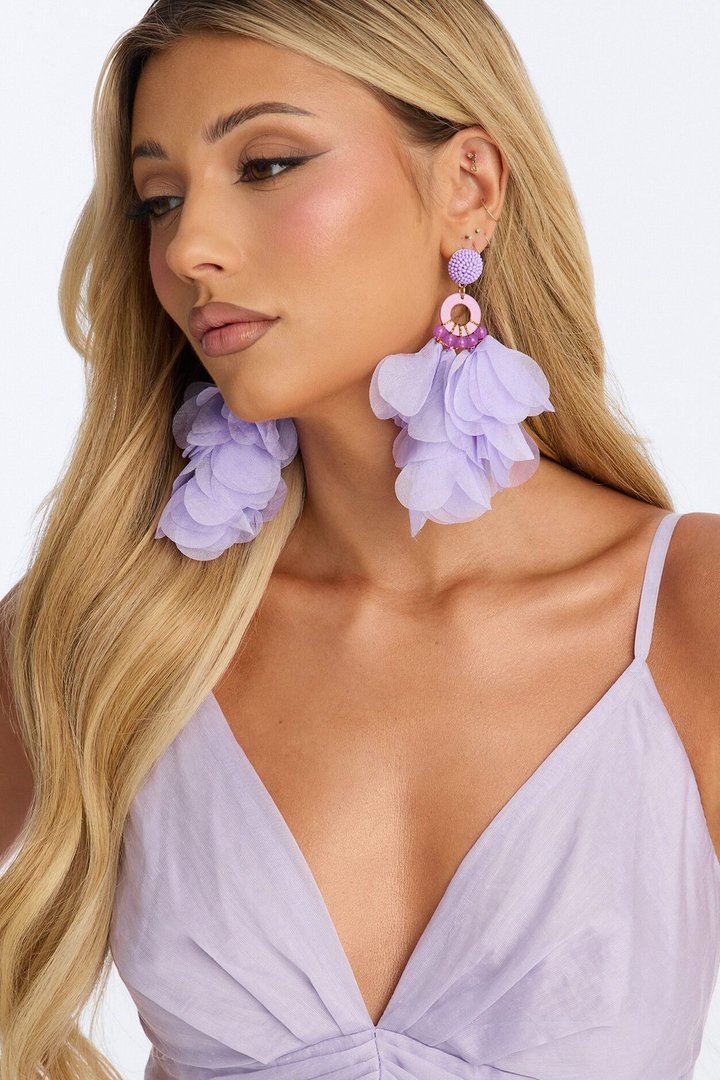 Dancing In The Garden Earrings - Lavender